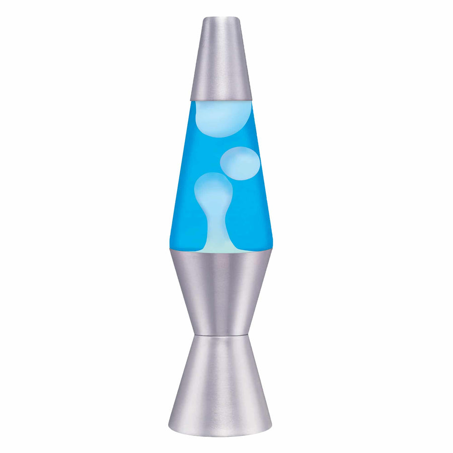 11.5" LAVA LAMP - WHITE/BLUE/SILVER