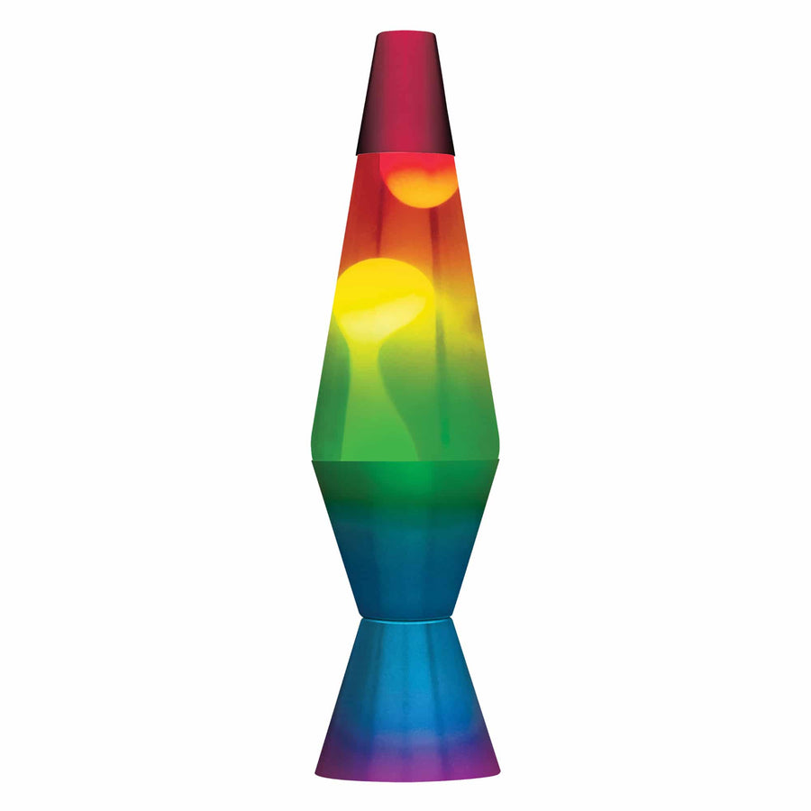 14.5" LAVA LAMP RAINBOW - WHITE/CLEAR/TRICOLOR