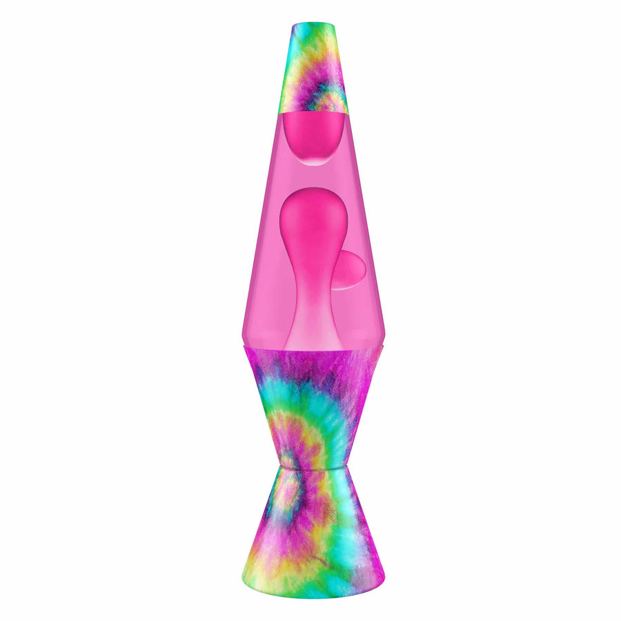14.5" LAVA LAMP - TIE DYE PINK SPIRAL